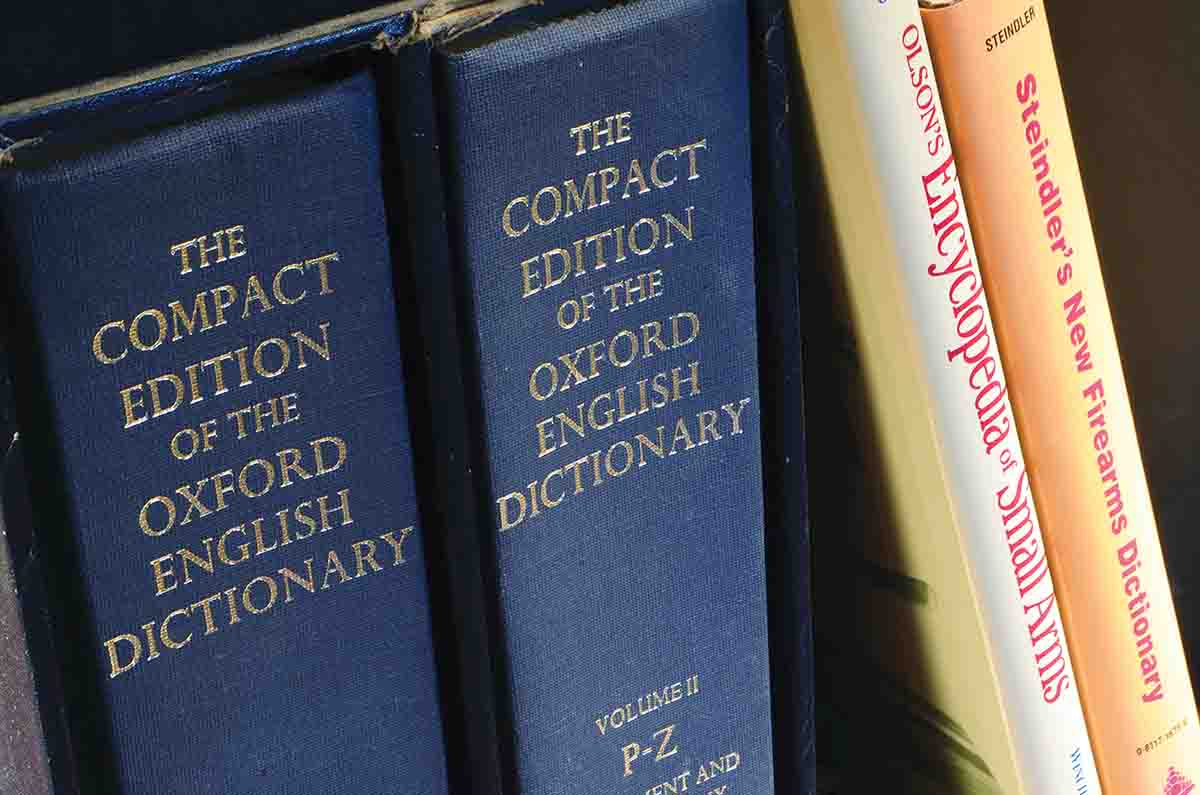 Words do matter, our education system notwithstanding, and Steindler and Olson are still good sources for definitions. As is Oxford, if you want to learn the origin of “flintlock” or “snaphaunce.”